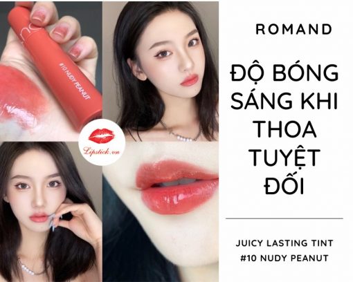 Son Romand 10 Nudy Peanut Màu Cam Đào Nude Đẹp Nhất