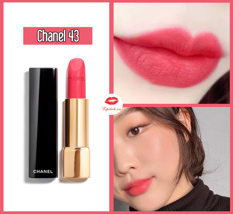 Son Chanel 43 La Favorite Màu Hồng Cam Hot Nhất Đẹp Nhất Chanel