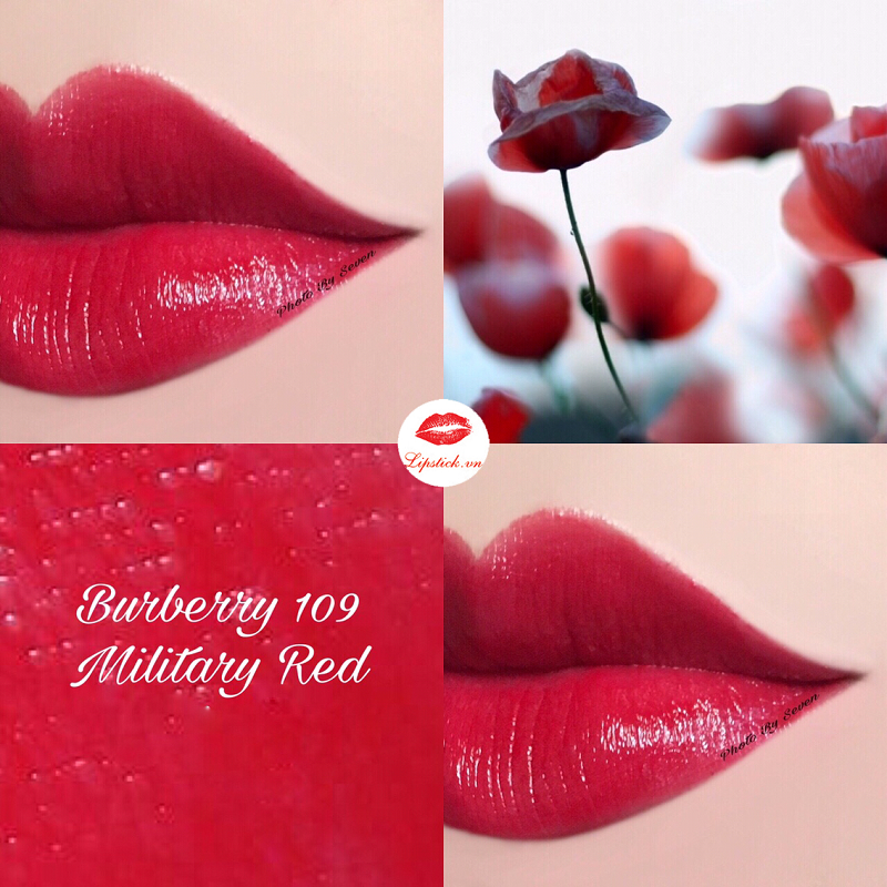 Son Burberry 109 Military Red Đỏ Tươi Đẹp Nhất Dòng Kisses