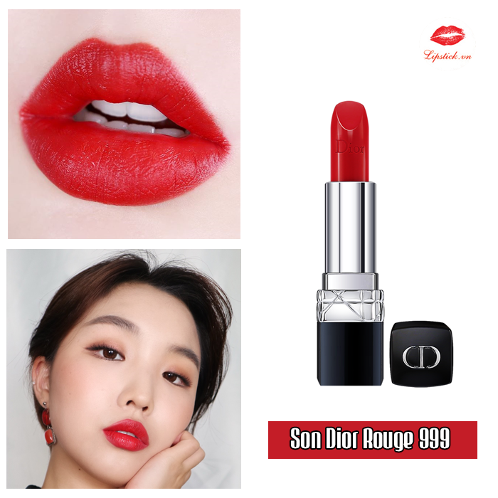 Son Dior Rouge 999 - Đỏ Tươi Đẹp Nhất Dòng Rouge Dior | Lipstick