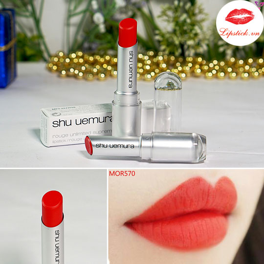 Review Son Shu Uemura 570 Đỏ Cam