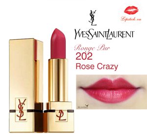 Review Son YSL 202 Rose Crazy Màu Đỏ Hồng