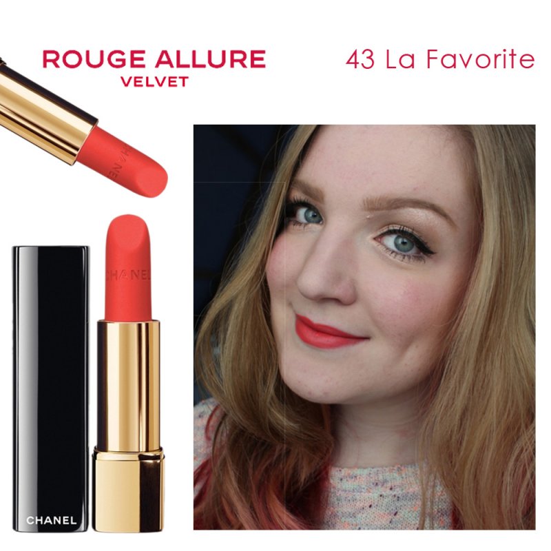 Review Son Chanel 43 La Favorite Hồng Cam  Rouge Allure Velvet
