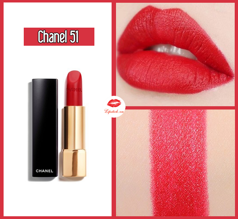 Son Chanel 56 Rouge Charnel Màu Đỏ Tươi Đỉnh Nhất Từ Chanel