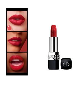 Son Dior Rouge 743 Rouge Zinnia lên môi quyến rũ