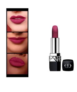Son Dior Rouge 897 Mysterious Matte lên môi chuẩn màu