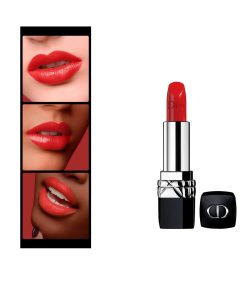 Son Dior Rouge 080 Red Smile lên môi tự nhiên