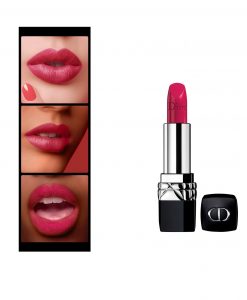 Son Dior Rouge 766 Rose Harpers lên môi chuẩn màu
