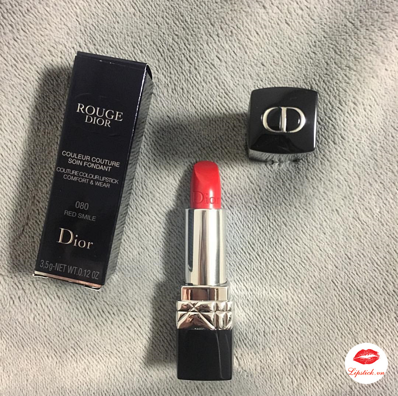 Son Dior Satin 080 Red Smile  Màu Đỏ Tươi Đẹp Mới Nhất  Son Dior