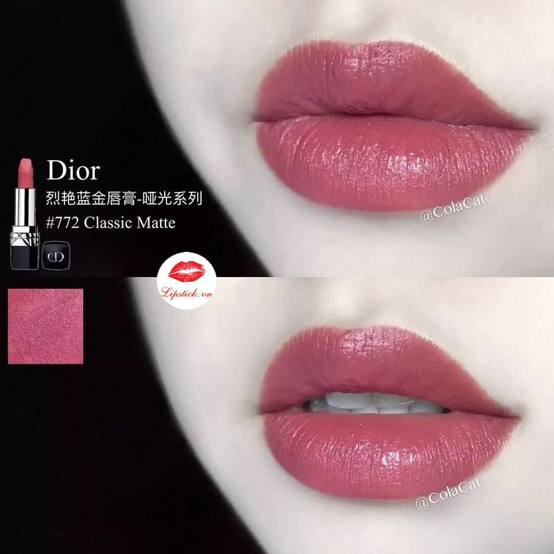 772 classic matte dior rouge dior matte finish lipstick swatches Archives   Reviews and Other Stuff