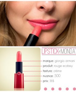 Son Giorgio Armani Rouge Ecstasy 500 lên môi
