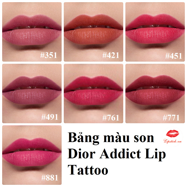 Dior Addict Lip Tattoo Swatches