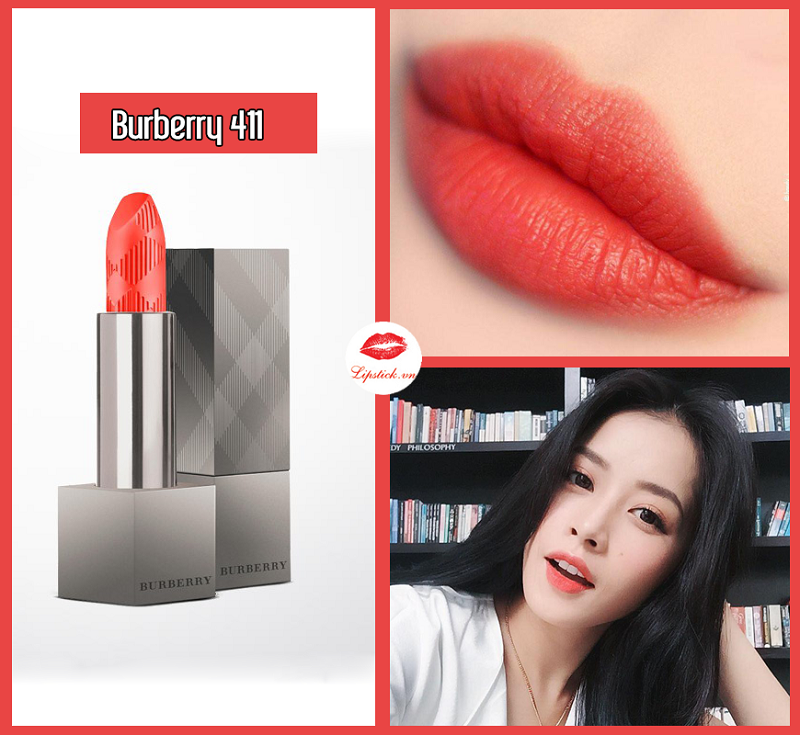 burberry coral orange lipstick