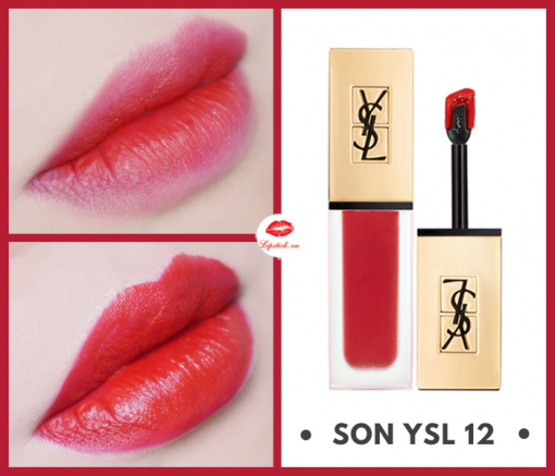 Son Kem YSL 12 | Son Kem Lì YSL 12 Màu Red Tribe Đỏ Thuần