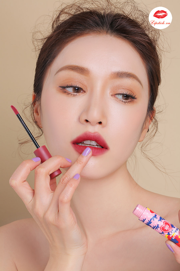 Son 3CE Velvet Lip Tint Twin Rose - Maison Kitsune | Lipstick.vn