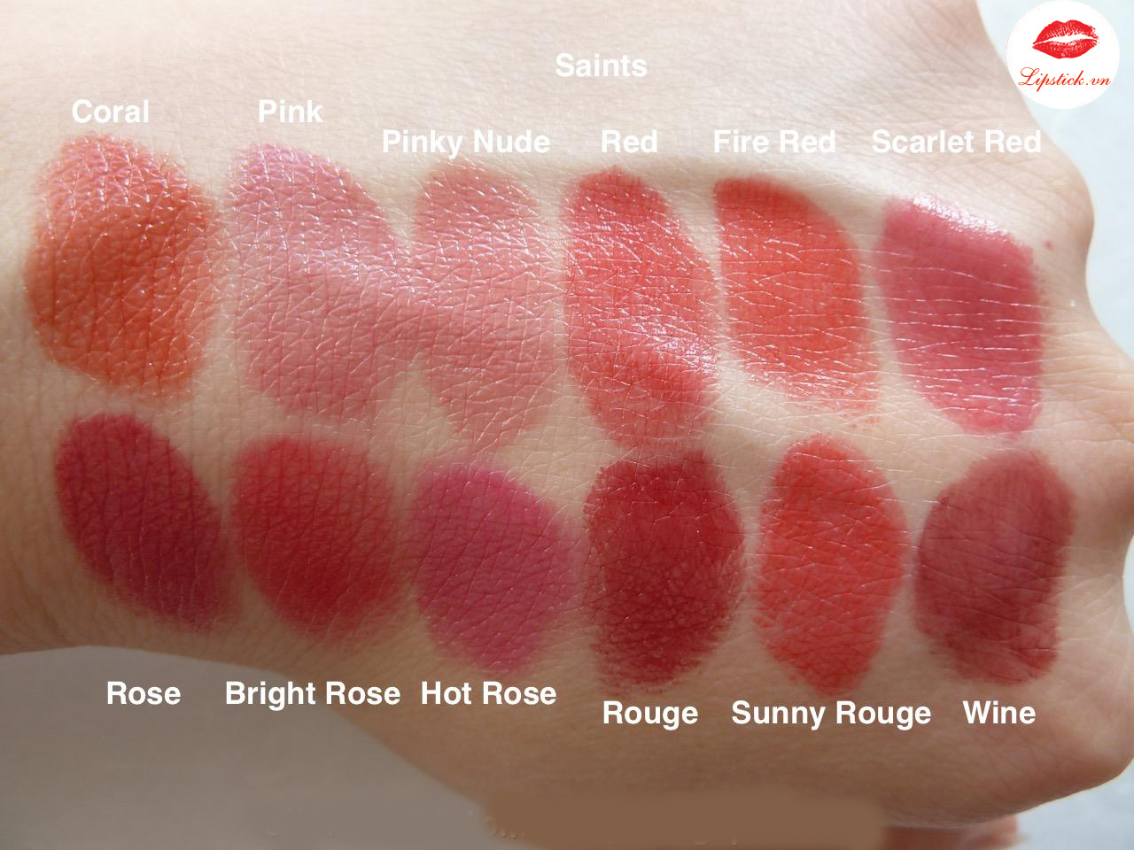 Swatch Lipstick Queen Màu Hot Rose.