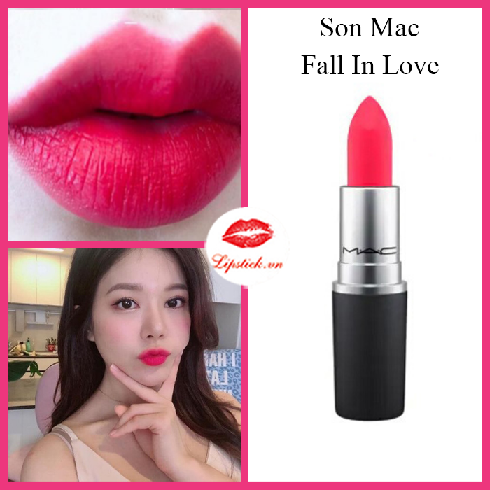 Son MAC Son MAC Fall In Love Hồng Fuchsia Powder Kiss