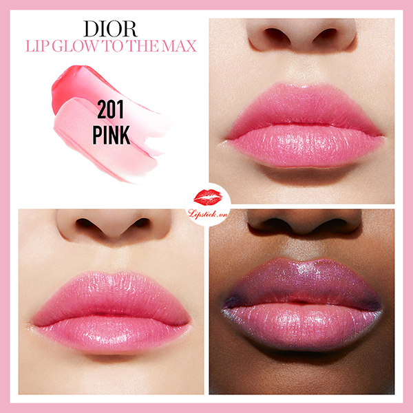 Son Dưỡng Dior Addict Lip Glow To The Max 201 Pink  Màu Hồng Baby  Vilip  Shop  Mỹ phẩm chính hãng