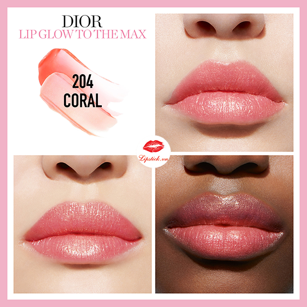 Mua Son Dior Addict Lip Glow To The Max 204 Coral chính hãng Son dưỡng cao  cấp Giá tốt