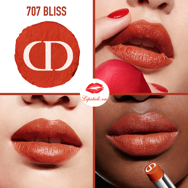 Son Thỏi Dior 707 Bliss  Cam Cháy Rouge Ultra Care