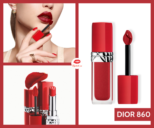 Giảm giá Son lì Dior 860 Couture Colour Floral Lip Care Long Wear màu Đỏ  Lạnh Rouge Tokyo  BeeCost