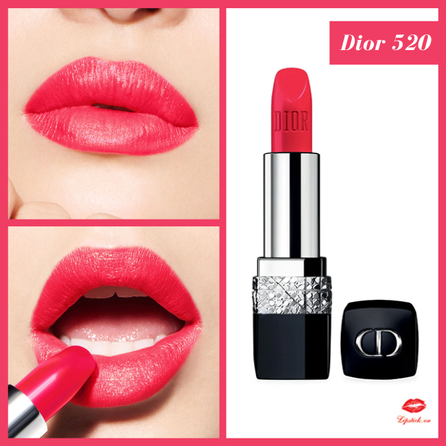 Son Dior Satin 520 Feel Good  Hồng Đỏ MỚI NHẤT Dòng Dior Rouge