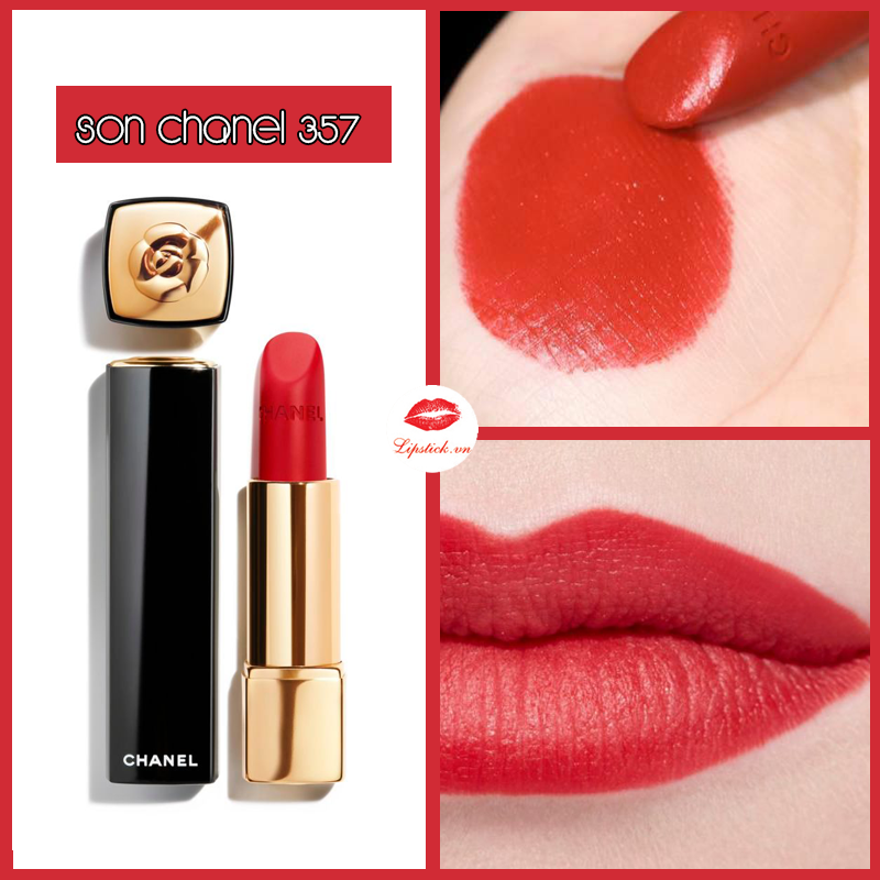 Son Chanel 607 Rouge Metal Màu Đỏ Hồng Rouge Allure Camélia