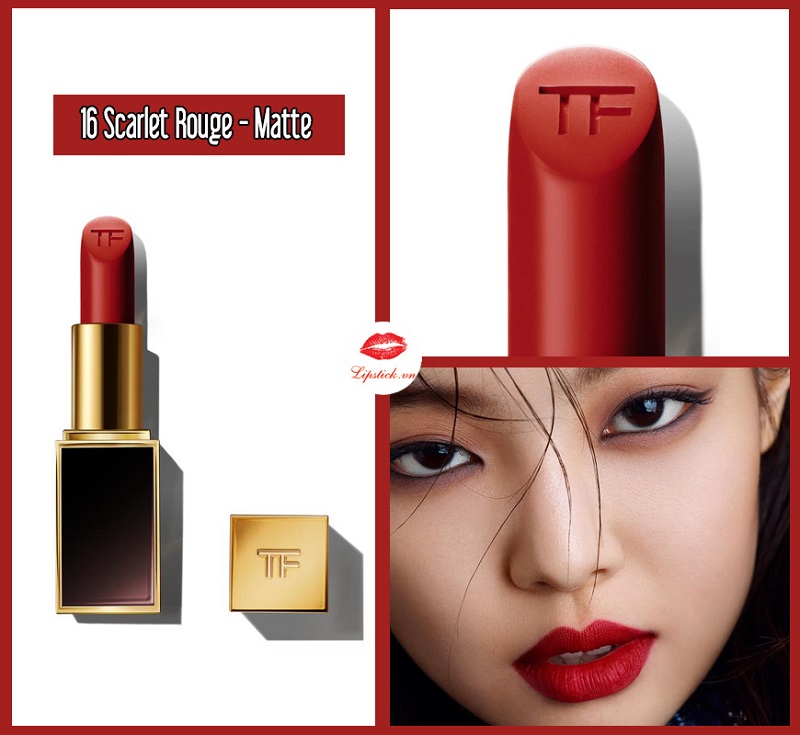 Son Tom Ford Matte 16 Scarlet Rouge - Đỏ Cổ Điển Đẹp Nhất, Mới Nhất