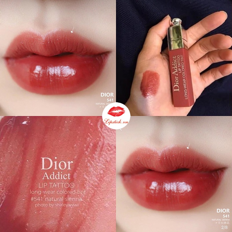 Son Dior Addict Lip Tint 541 Natural Sienna Màu Đỏ Đất Đẹp Nhất