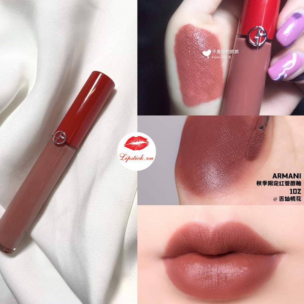 Son Kem Giorgio Armani 102 - Review Màu Nâu Đất Đẹp Nhất Lip Maestro