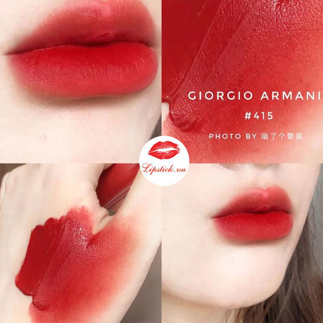 Son Kem Giorgio Armani 415 Redwood Đỏ Thuần Đẹp Nhất Lip Maestro