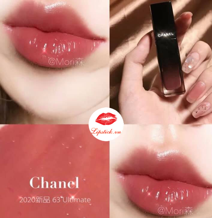 Son Kem Chanel 64 Màu Hồng Hoa Nữ Tính Dòng Rouge Allure Laque