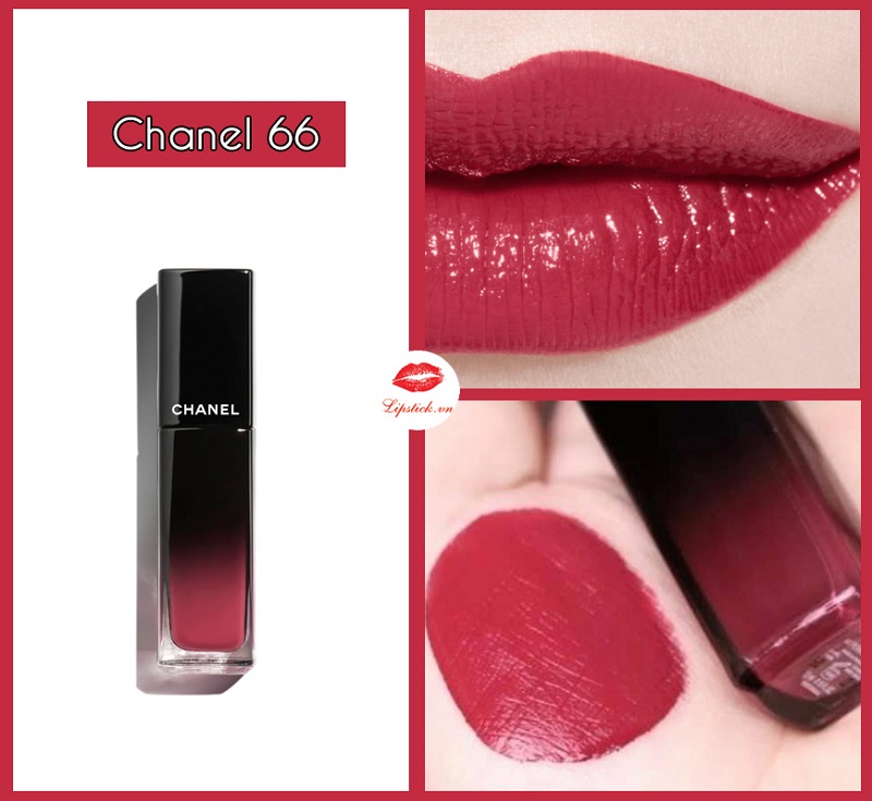 Son Kem Chanel 66 Permanent  Hồng Đỏ Đậu Rouge Allure Laque