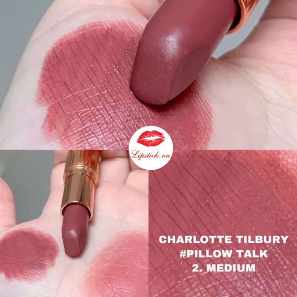 Son Charlotte Tilbury Pillow Talk Medium Hồng Đỏ Đất Matte Revolution