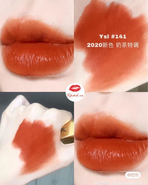 Son YSL 141 Pumpkin Explosif Màu Cam Cháy Siêu Hot - Milk Tea Shop