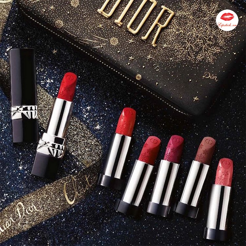 Dior limited Edition Holiday 2021 5Pc Limited Edition Rouge Dior Lipstick  Set  Dior lipstick Lipstick set Elegant accessories