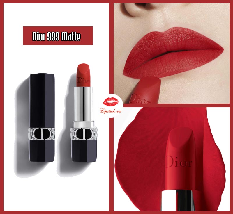 Son Dior Matte 999 – Đỏ tươi HOT NHẤT, MỚI NHẤT Dòng Dior Rouge