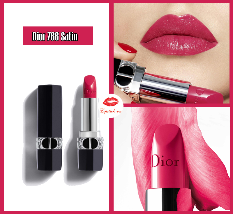 Review Son Dior 766 Rouger Màu Hồng Sen Pha Đỏ Nổi Bật