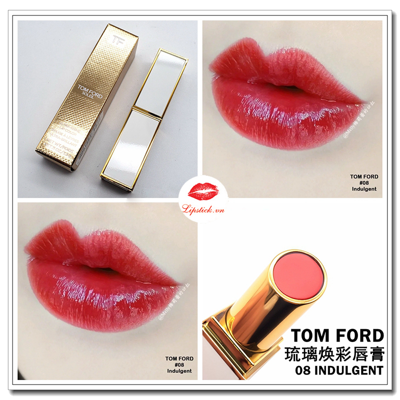 Son Tom Ford Indulgent 08 Đỏ Ruby Hot Nhất Ultra-Shine Lip Color