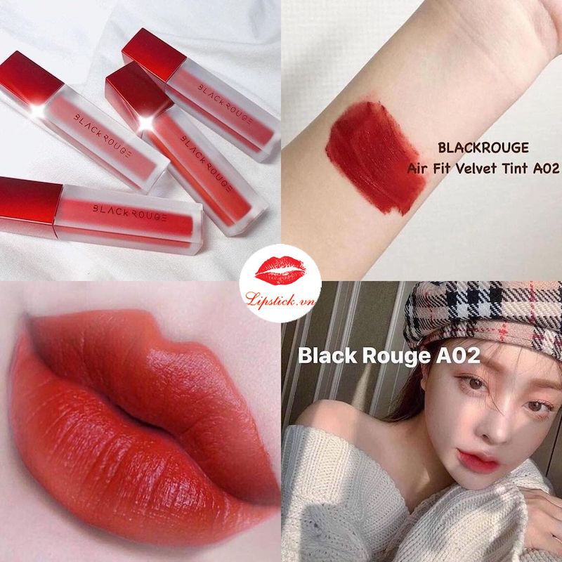 Son Black Rouge A02 Dry Rose Màu Đỏ Hồng Đẹp Nhất Hot Nhất