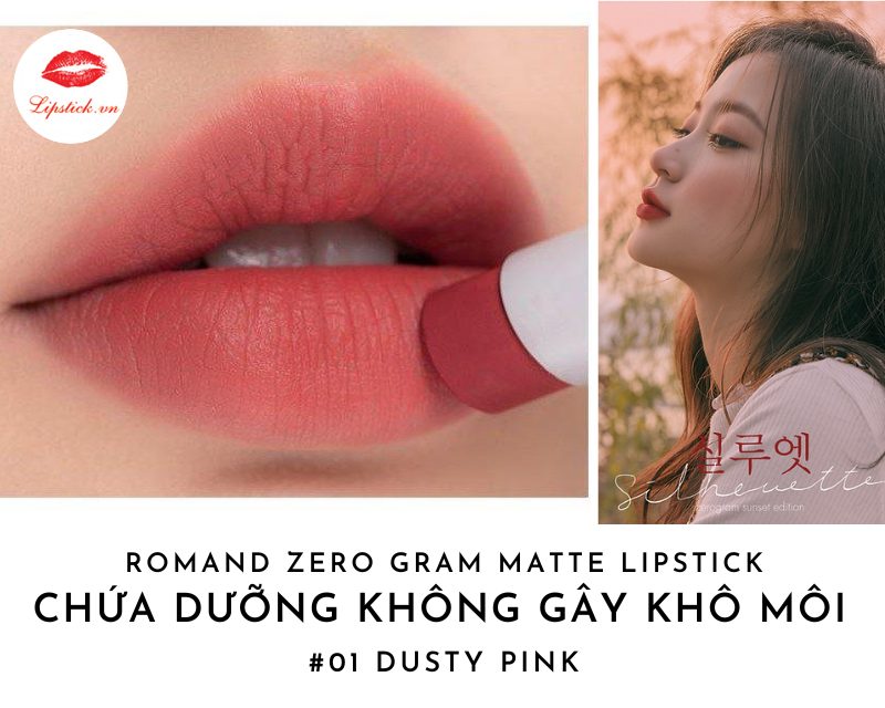 Review Son Romand Dusty Pink Màu 01 Hồng Đất Đẹp Nhất, Hot Nhất