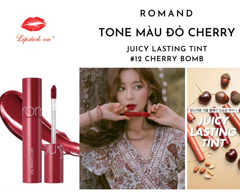 Son Romand 12 Cherry Bomb Màu Đỏ Cherry