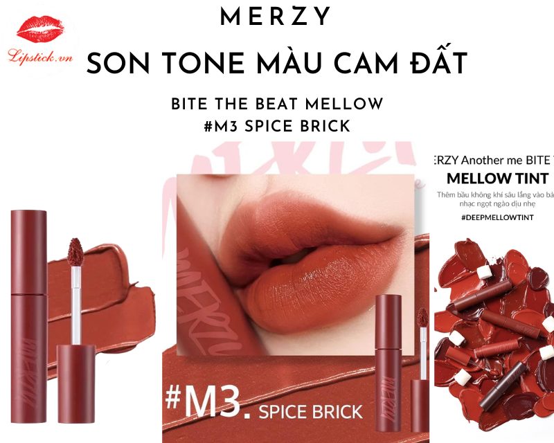 Son Merzy M3 Spice Brick Màu Cam Đất