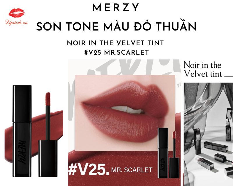 Review Son Merzy V25 Mr.Scarlet Màu Đỏ Thuần Đẹp Nhất Hiện Nay