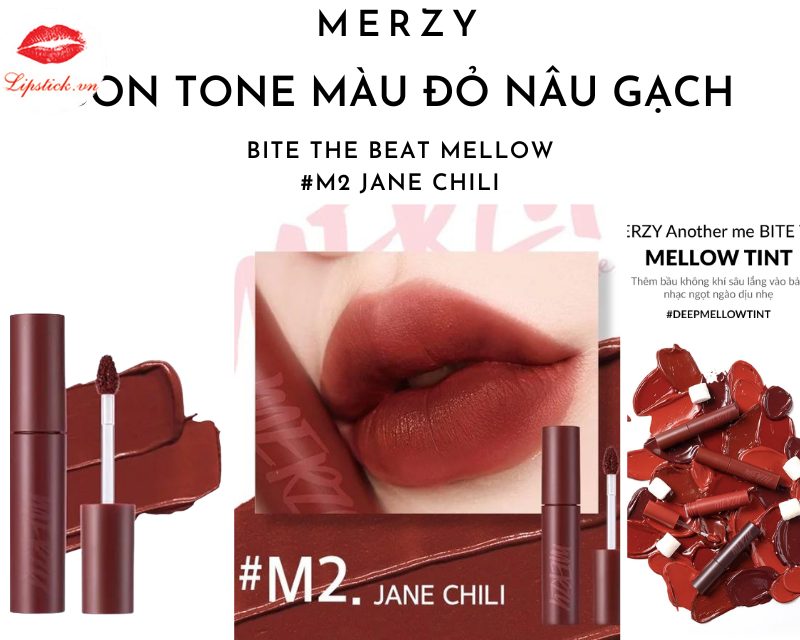 Review Son Merzy M2 Jane Chili Màu Đỏ Nâu Gạch Đẹp Nhất