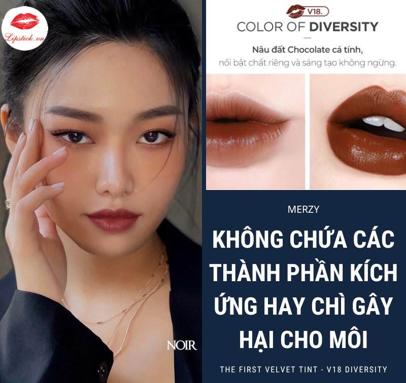 Review Son Merzy V18 Diversity Vỏ Xanh Nâu Đất Đẹp Nhất