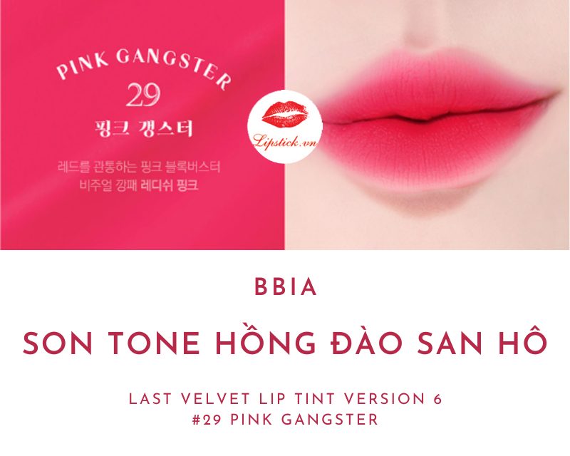 Review Son Bbia 29 Pink Gangster Màu Hồng Đào San Hô Đẹp Nhất