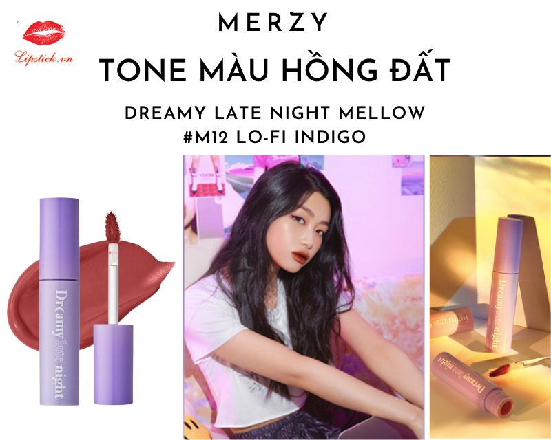 Review Son Merzy M12 Lo-Fi Indigo Màu Hồng Đất Hot Nhất