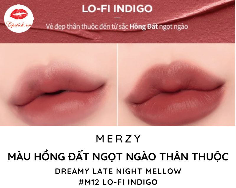 Review Son Merzy M12 Lo-Fi Indigo Màu Hồng Đất Hot Nhất