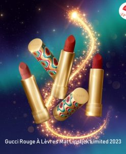 son gucci màu đỏ đất